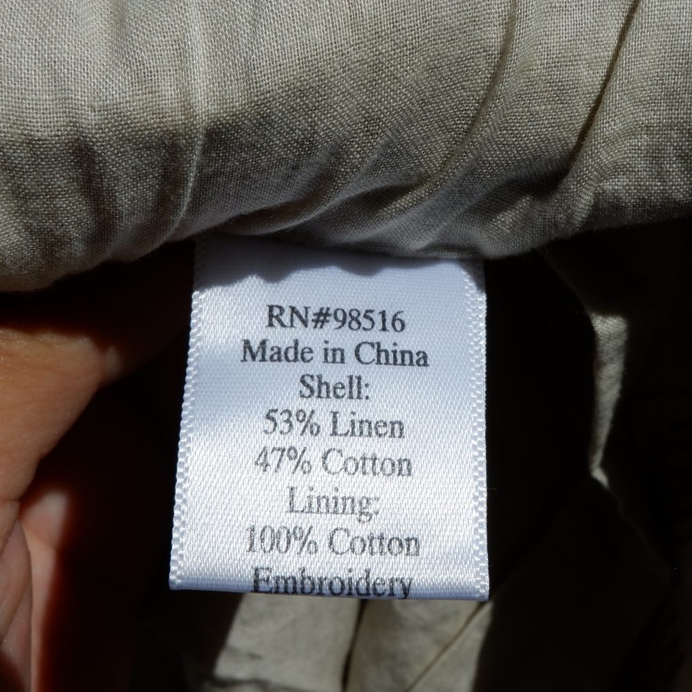 10/12) Coldwater Creek Embroidered Linen/Cotton Blend Lined Midi Skirt - Picture 8 of 8